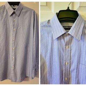 BUNDLE Men's Long-Sleeved Dress Shirts Sz 16/32-33 Perry Ellis/Kirkland EUC